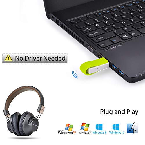 Avantree Leaf Bluetooth USB Dongle para PC PS4 PS5 Mac Nintendo Switch Juegos, Sin Controlador, aptX Baja LATENCIA Transmisor Adaptador Audio Transmisora Largo Alcance Inalámbrica