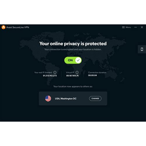 Avast SecureLine VPN - Conexión VPN para proteger la privacidad - Software para descargar | 5 Dispositivo | 1 Año | PC/Mac | Código de activación enviado por email