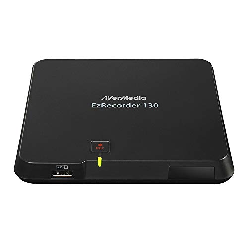 AVerMedia ER130 EzRecorder 130 - Capturadora de vídeo HD, PVR, DVR, grabación programada, compatible con MP4 (H.264 / AAC), ligero y portátil, sistema de configuración fácil de usar