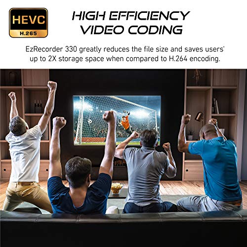 AVerMedia EZRecorder 330, 4K Pass-Through y grabación de 1080p, grabadora HDMI, PVR, DVR, programación programada, IR-Blaster, edición sin PC, fácil instalación