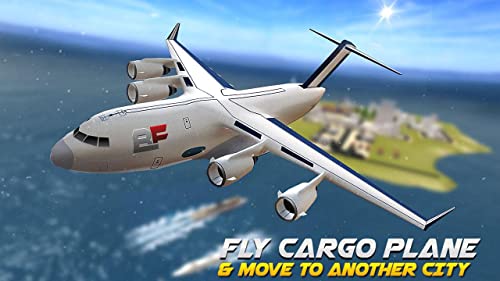 Avión Vuelo Car Transport Cargo Truck Simulator 3D: Transporte furioso y rápido Racing Cars en avión Juego de simulación de vuelo gratis para niños 2018