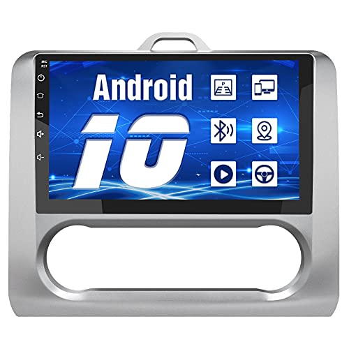 AWESAFE Android 10.0 [2GB+32GB] Radio Pantalla para Ford Focus Mk2 2004-2011 con 9 Pulgadas Pantalla Táctil para Coche, Autoradio con Bluetooth/GPS/FM/WiFi/USB/RCA, Apoyo Mandos Volante, Aparcamiento