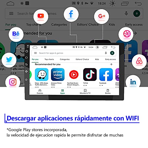 AWESAFE Android 10.0 [2GB+32GB] Radio Pantalla para Ford Focus Mk2 2004-2011 con 9 Pulgadas Pantalla Táctil para Coche, Autoradio con Bluetooth/GPS/FM/WiFi/USB/RCA, Apoyo Mandos Volante, Aparcamiento