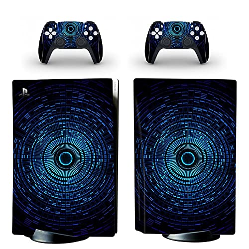 AXDNH para PS5 Disc Edition Skin Sticker para La Consola Playstation 5 Y La Cubierta De La Etiqueta Engomada De La Piel De Los Controladores PS5, Sin Burbujas - Diseño De Triángulo Equilátero,0361