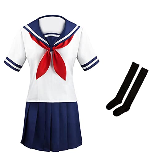 Ayano Aishi Cosplay Yandere Simulator Uniforme Disfraz De Halloween Mujeres Falda Superior De Manga Corta Traje De Marinero