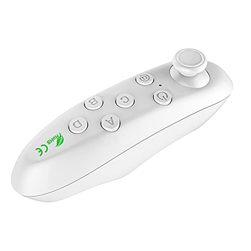B Blesiya Gamepad - Mando inalámbrico para videojuego, para smartphone, PC, 3D, gafas de realidad virtual, juego de películas, selfie, ratón y ordenador portátil, color blanco