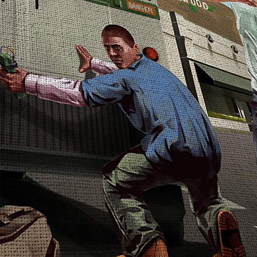 BA-CO GTA Wall Art - Lienzo decorativo de 5 piezas para pared, lienzo para juegos, Grand Theft Auto adhesivo de pared, enmarcado, listo para colgar, GTA San Andreas (mediano 99 x 58,4 cm)