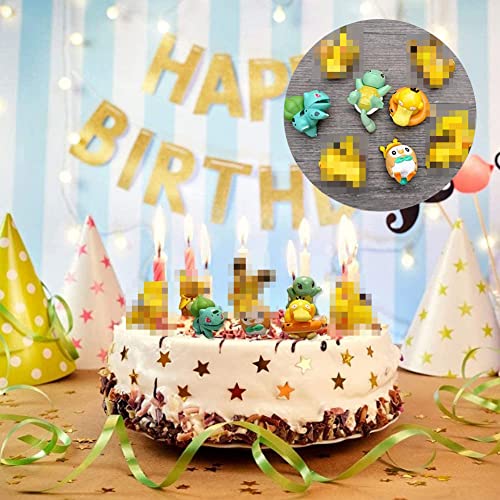 Babioms Mini figuras de 8 piezas Juego de accesorios para fiestas de cumpleaños Cupcake Figuras decorativas para tartas Ideal para fiestas de cumpleaños Ideal para niños y niñas
