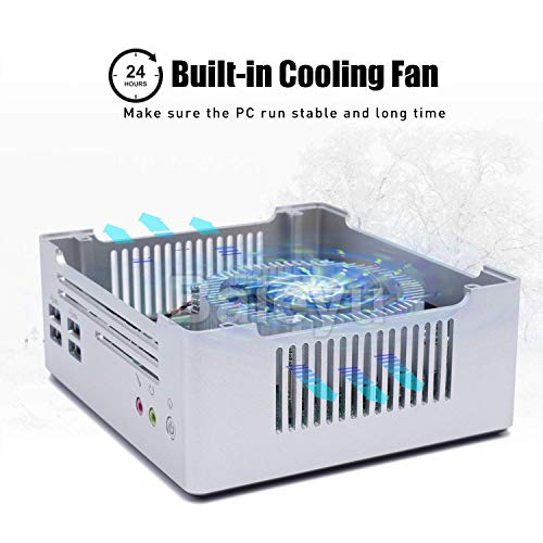 Baieyu Mini PC i7, 32GB DDR4 256GB NVME SSD, Intel HD Graphics 630, Mini Ordenador Windows 10 Pro, Dual Band WiFi/Bluetooth 4.2/HDMI/DP/Gigabit Ethernet/4K HD