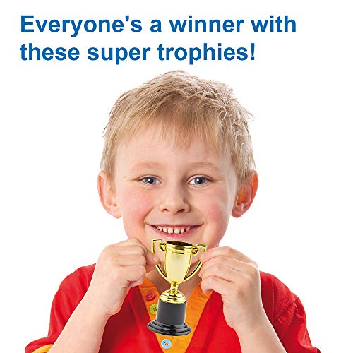 Baker Ross Mini Trofeos de Oro para Niños (Paquete de 6) Juguetes infantiles para bolsas de cotillón