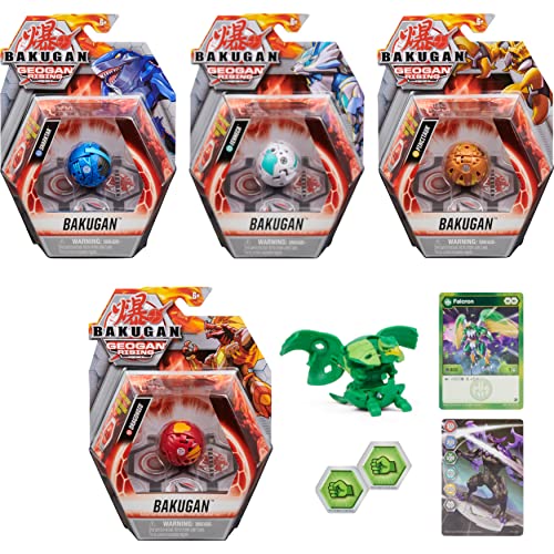 BAKUGAN, 5.1cm Tall Collectible Action and Trading Card, Dragonoid, Figura de acción Coleccionable de 5,1 cm de Geogan Rising y Carta Intercambiable (Spin Master 6061459)