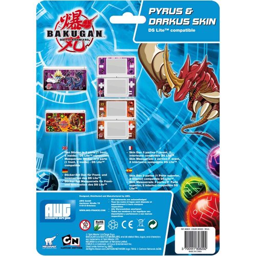 Bakugan AWG80829 Pyrus y Darkus AWG - Skin para DS Lite diseño de Bakugan [Importado de Alemania]