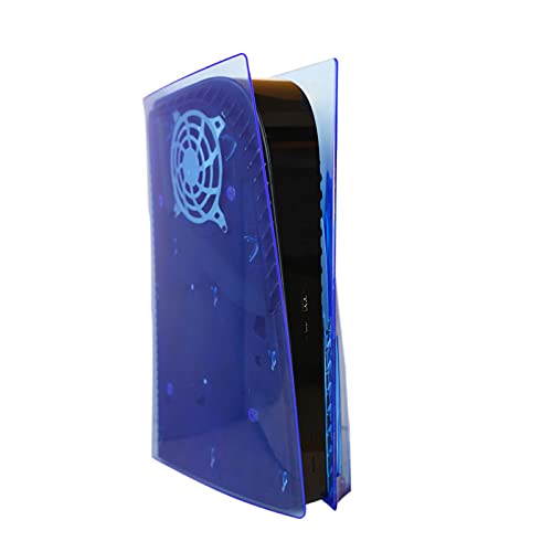 balikha Cubierta de Placa Antiarañazos para PS5 Versión de Disco - Azul Transparente