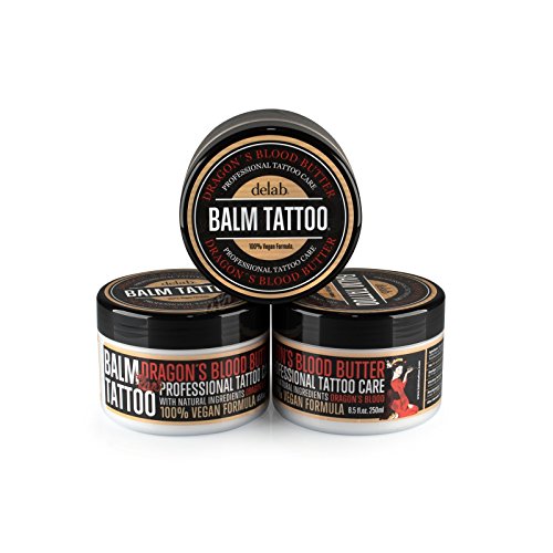 Balm Tattoo Dragon's Blood - Manteca vegana hidratante para durante y después de tatuarse, estrecha los poros para evitar que los colores se desvanezcan