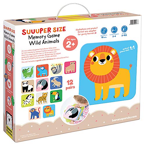Banana Panda asignación, Juego, Color suuuper Size Memory Game Wild Animals-Actividad educativa para niños a Partir de 2 años y Mayores (Bright Junior Media z o.o. SP. k. 49121)