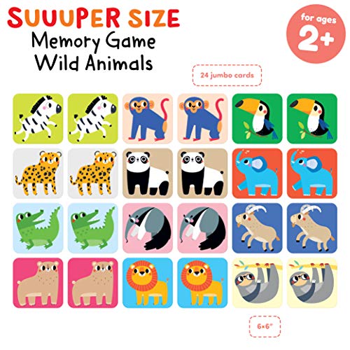 Banana Panda asignación, Juego, Color suuuper Size Memory Game Wild Animals-Actividad educativa para niños a Partir de 2 años y Mayores (Bright Junior Media z o.o. SP. k. 49121)