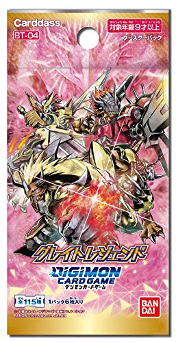 BANDAI Digimon Card Game Booster Great Legend [BT-04] (Box) (24 Paquetes)