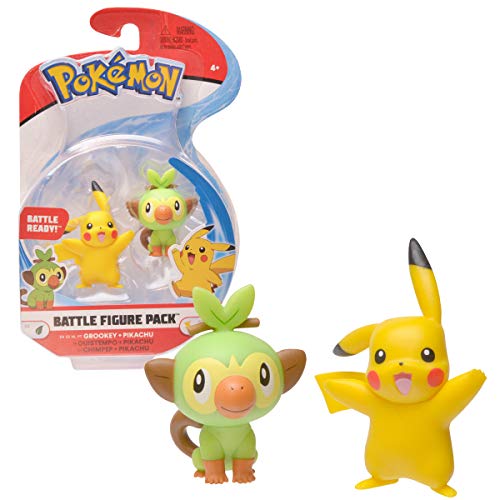 Bandai Pokémon-Pack de 2 Figuras 3-5 cm-Pikachu & Ouistempo, WT97625