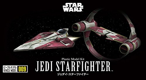 Bandai Vehicle Model 009 Star Wars Jedi Starfighter Plastic Model Maqueta Longitud Aproximadamente 55mm
