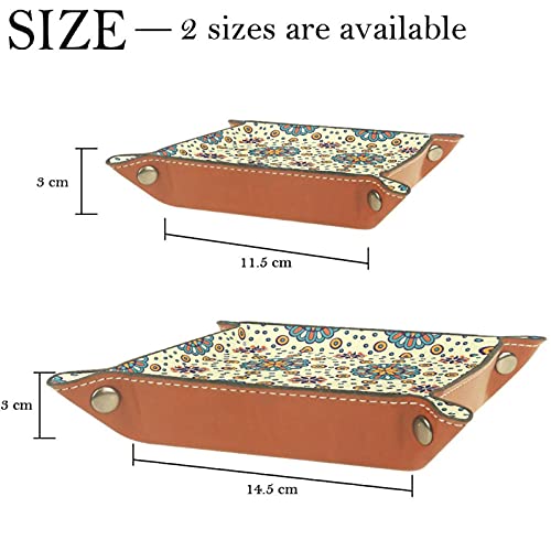Bandeja de dados Mandala Boho Indian Retro Dice Rolling Tray Holder Caja de almacenamiento para RPG D&D Dice Tray y juegos de mesa, doble cara plegable portátil de piel sintética