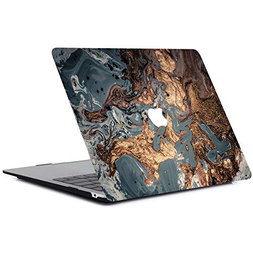 Bandless ACJYX Funda Compatible con MacBook 12" con Pantalla Retina (Modelo A1534 Versión 2017 2016 2015), Carcasa Rígida Protector de Plástico Cubierta & Piel de Teclado a Juego, Marron Gris