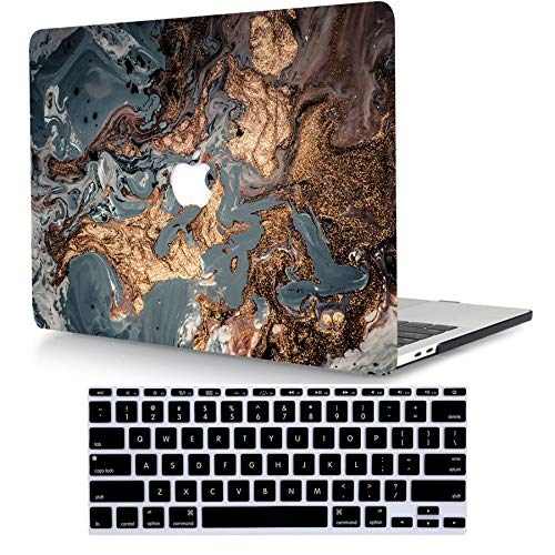 Bandless ACJYX Funda Compatible con MacBook 12" con Pantalla Retina (Modelo A1534 Versión 2017 2016 2015), Carcasa Rígida Protector de Plástico Cubierta & Piel de Teclado a Juego, Marron Gris