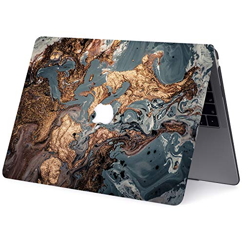 Bandless ACJYX Funda Compatible con MacBook 12" con Pantalla Retina (Modelo A1534 Versión 2017 2016 2015), Carcasa Rígida Protector de Plástico Cubierta & Piel de Teclado a Juego, Marron Gris