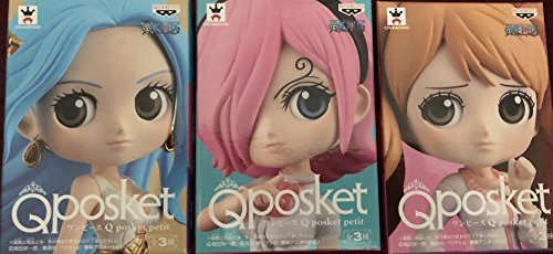 Banpresto 80275 - One Piece Qposket Set of 3 - Nefeltari Vivi, Vinsmoke Reiju, Charlotte Pudding - 7cm
