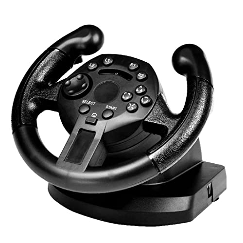 Baoblaze Volante del Juego de PC, Vibración de La Fuerza de Conducción de 90 Grados para PS3 / PC