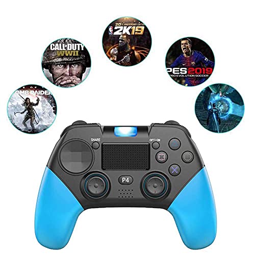 BAOZUPO Controlador PS4 Controlador de juegos Bluetooth Gamepad inalámbrico para consolas PS4, PC, Android, STEAM, Controlador con panel táctil Función de audio de vibración dual, Uso compartido insta