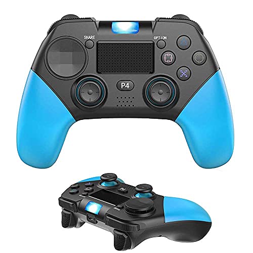 BAOZUPO Controlador PS4 Controlador de juegos Bluetooth Gamepad inalámbrico para consolas PS4, PC, Android, STEAM, Controlador con panel táctil Función de audio de vibración dual, Uso compartido insta