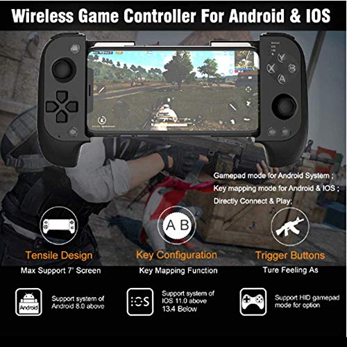 BAOZUPO Gamepad Juego de plástico Joystick Controller Pubg Phone Wireless Bluetooth Game Pad para juegos multimedia PC Switch Pro Host Android iOS Game Handle Teléfono móvil Caja de regalo para el hog