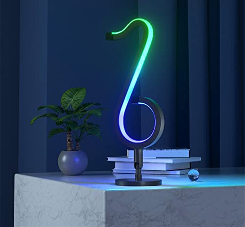 Barra de Luz LED, Lámpara de Escritorio RGB, Retroiluminación de Sincronización de Música de Escritorio Montada en La Pared, Control Remoto del Botón de Aplicación, para Dormitorio, PC, TV, 1 Pieza