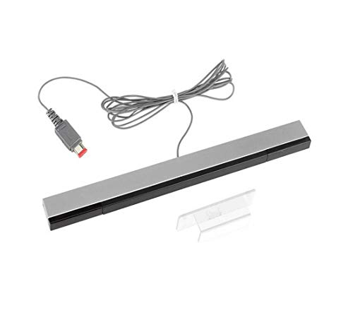 Barra de sensores de Wii, Receptor con Cable Barra de sensores de Infrarrojos Inductor de Sensor de Movimiento con Soporte para Consola Wii/Wii U.