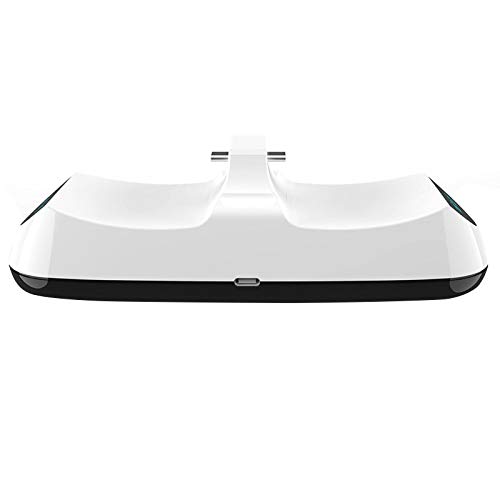 Base de carga dual, controlador cargador de la estación de soporte compatible con reemplazo para PS5 PlayStation 5 Dual Sense Controller Twin Slot (blanco)