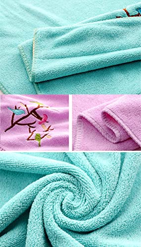 Bath Towel Set Microfiber Lace Super Soft and Super Absorbent Quick Drying 100% Cotton 2 Towels and 2 Bath Towels Large Bathroom Towel Set G (G)