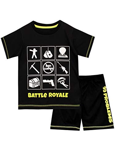 Battle Royale Pijama de juego para niños 8-9 años Negro