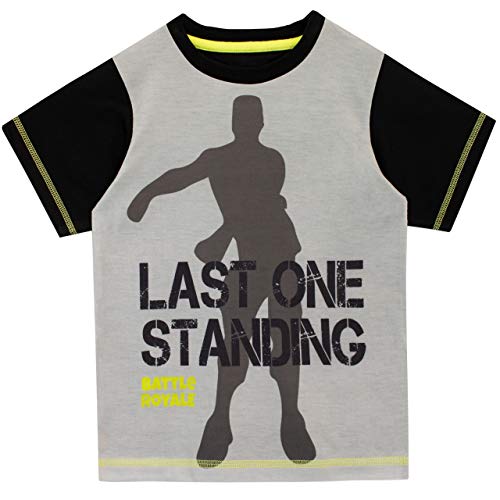 Battle Royale Pijamas de Manga Corta para niños Gaming Negro 8-9 Años