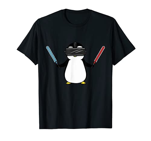 Beat Saber VR Gamer Pingüino Camiseta