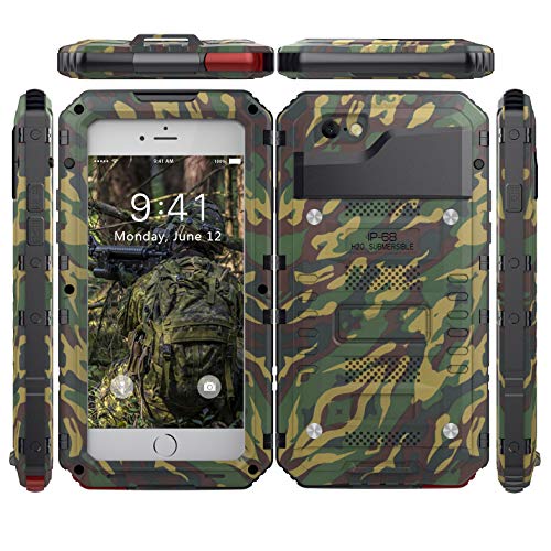 Beeasy Funda para iPhone 6 / 6S Antigolpes,Impermeable 360°Protección con Protector Pantalla,Rígida Robusta Antigravedad Carcasa Aifon 6S Impacto Militar Duradera Blindada Fuerte Seguridad,Camuflaje