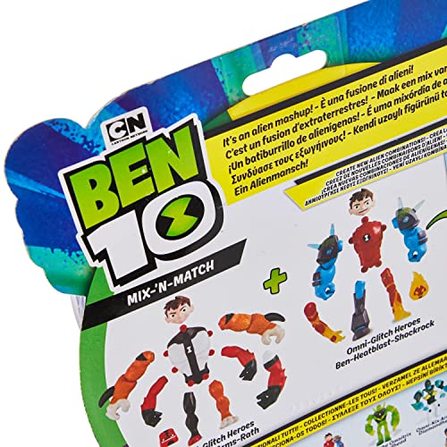 Ben 10 BEN46520 Figura de acción-Heatblast Omni Glitch