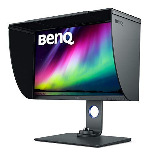 BenQ SW270C - Monitor para fotógrafos de 27" 2K QHD (2560x1440, 5ms, HMDI, IPS, 10 Bits, 99% Adobe RGB, 100% Rec.709, 97% DCI-P3/Display P3, calibración del hardware, uniformidad, HDR10, USB-C) - Gris