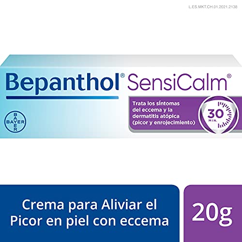 Bepanthol Calm Crema para Aliviar el Picor y Enrojecimiento de las Irritaciones Cutáneas en Solo 30 Minutos, Sin Cortisona, 20 g