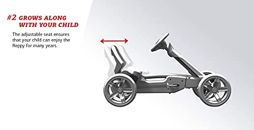 BERG Pedal Gokart Reppy Rebel con Caja de Sonido en el Volante| Coche de Pedales, Seguro y Estabilidad, Juguete para niños Adecuado para niños de 2,5 a 6 años
