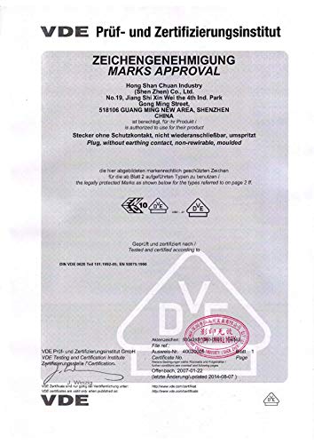 BERLS(Certificación VDE) 1.5m Cable AC de Alimentación, C7 Cable Corriente para TV Samsung, LG, PS4, PS3, Xbox One S, Radio, Altavoz, Subwoofer, Impresoras, BLU-Ray, CD y DVD, Television