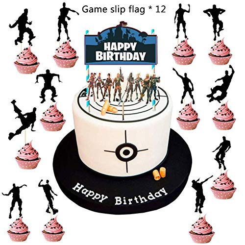 BESLIME Artículos de Fiestas para Fanáticos de los Videojuegos Decoraciones para Cumpleaños de Tema de Videojuegos con Globos Cake Toppers para Decoraciones