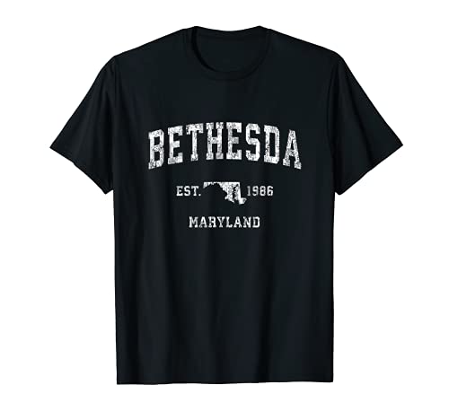 Bethesda Maryland MD - Diseño deportivo vintage Camiseta