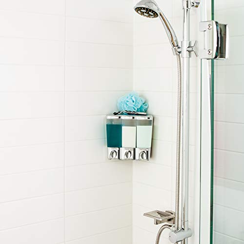 Better Living Products Clear Choice Dispensador de Ducha, Cromado, Three Chamber