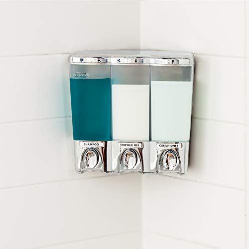 Better Living Products Clear Choice Dispensador de Ducha, Cromado, Three Chamber