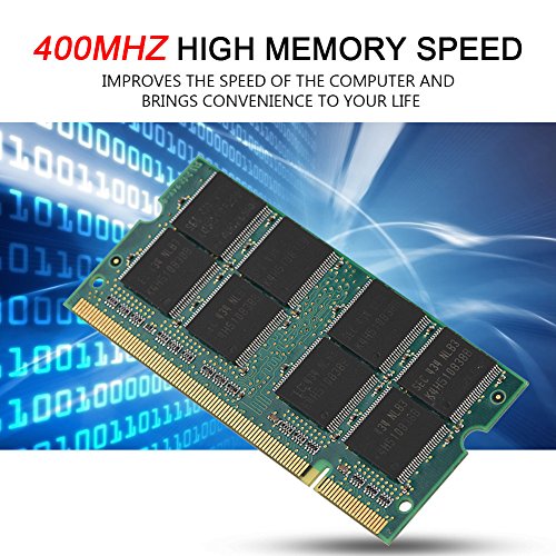 Bewinner RAM DDR para computadora portátil, 200Pin Mini DDR1 1GB 400Mhz PC3200 Memoria RAM, Adecuado para PC3200 DDR1 400 Memoria portátil, Proporciona un Mejor Rendimiento y Menos consum